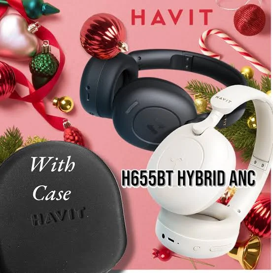 Havit H655BT Hybrid Active Noise Cancelling Wireless Bluetooth Headphone.