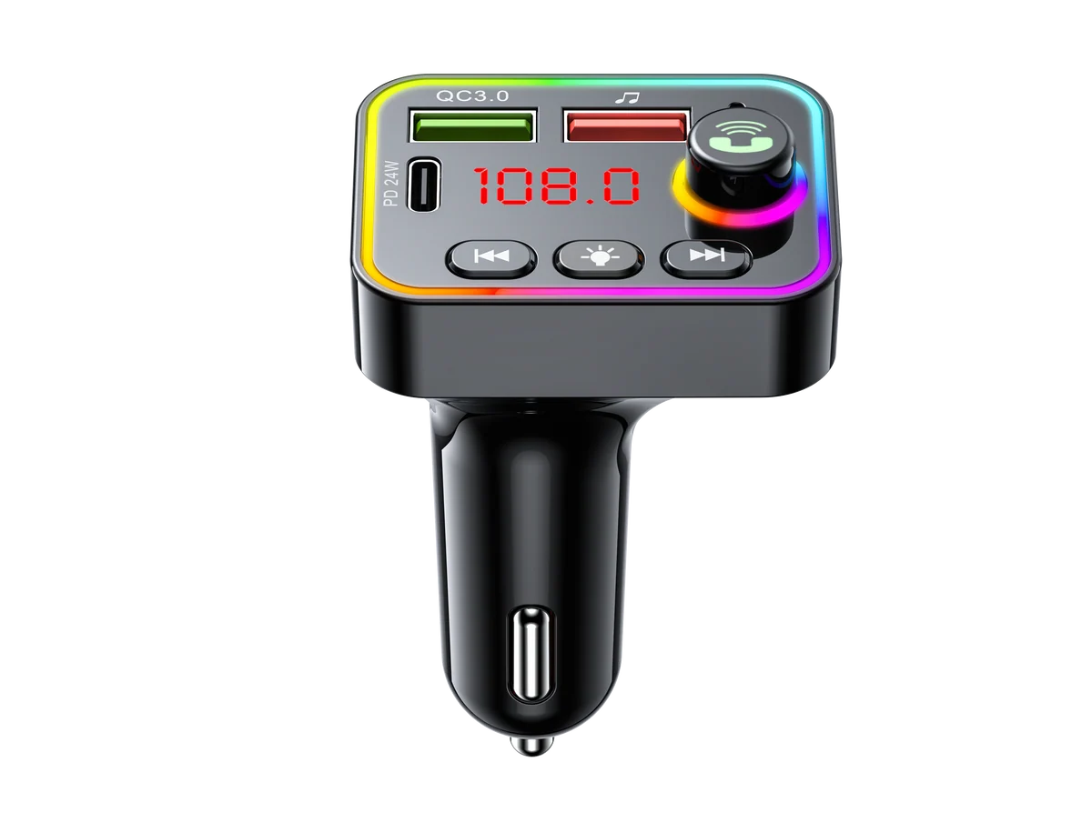 HAVIT FM819BT Bluetooth FM Transmitter – V5.3 EDR | RGB LED Display