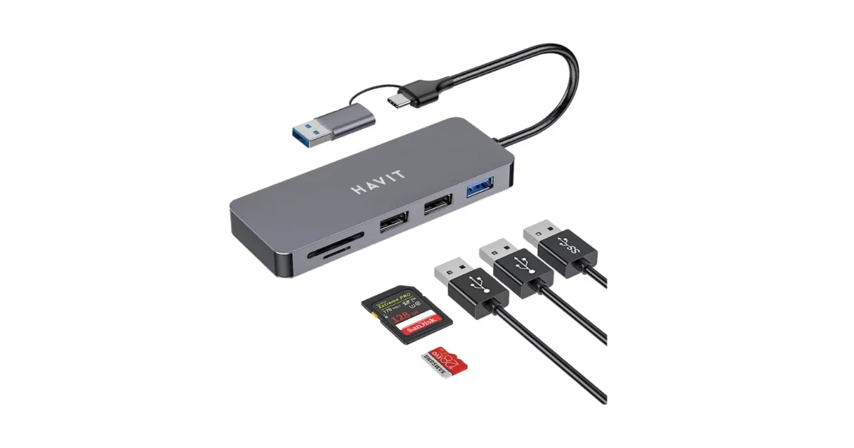 HAVIT HV-H41 6-in-1 Multi-Function USB Hub