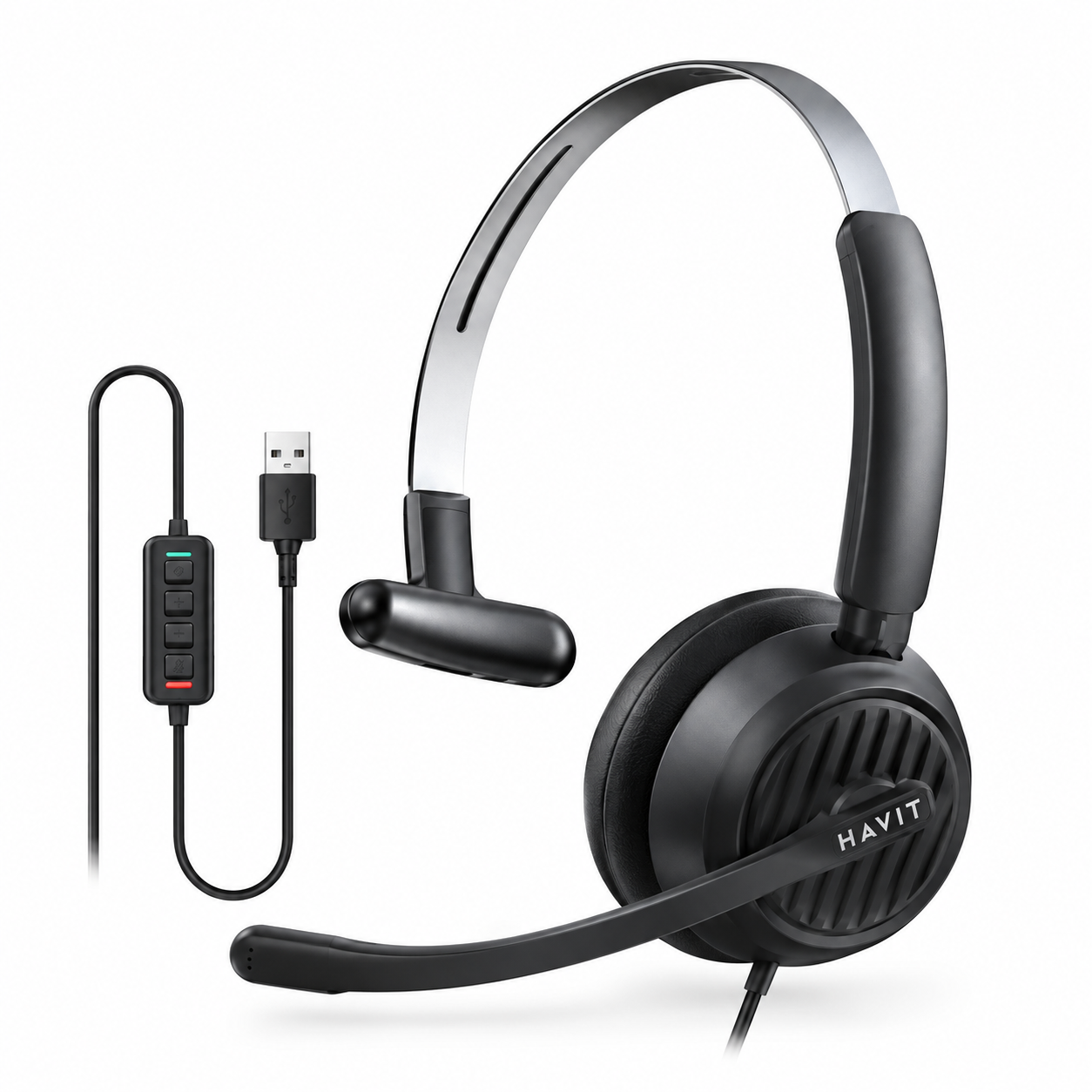  HAVIT GAMENOTE HC660 Professional Office Headphones – 40mm Drivers | ENC | USB