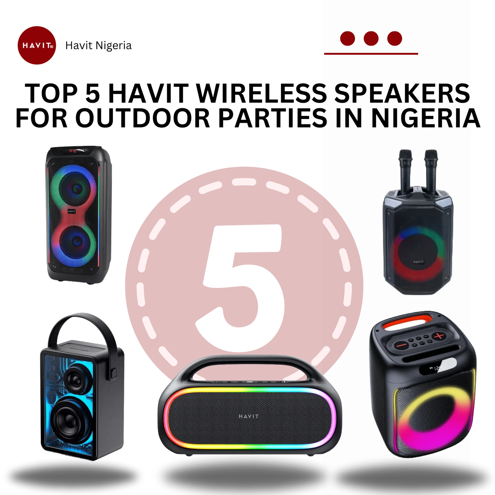 Top 5 Havit Wireless Speakers for Outdoor Parties in Nigeria